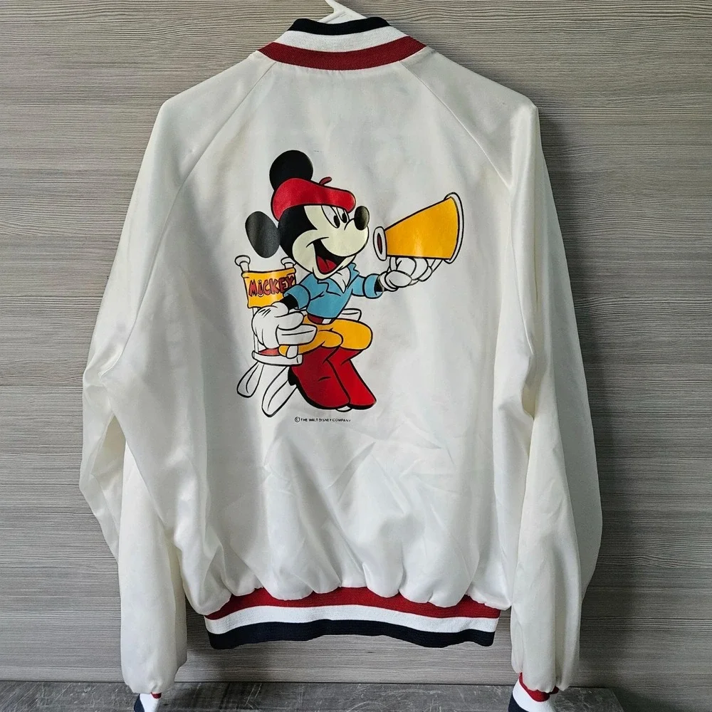 Vintage Chalk Line Mickey Mouse‎ Disney Director Jacket Stripe Varsity Bomber